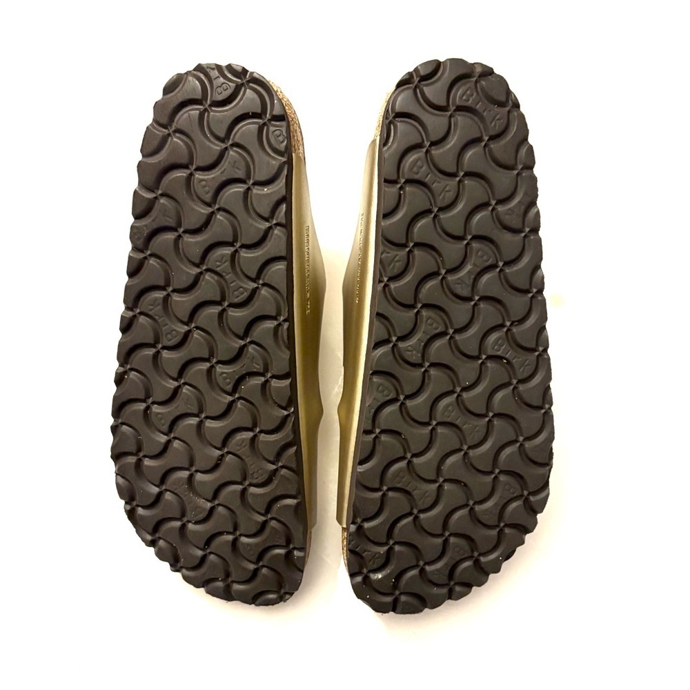 Birkenstock Arizona Slide Sandal, Women's Arizo Birko-Flor, gold - Picture 5 of 7